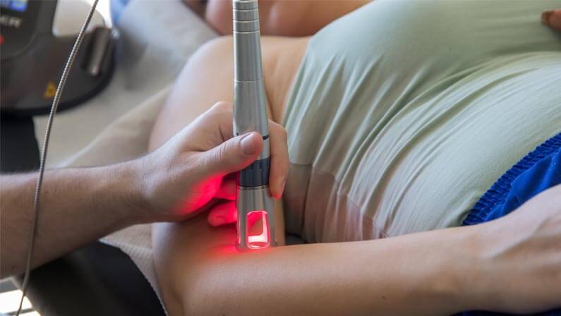 Laser therapy on a patient