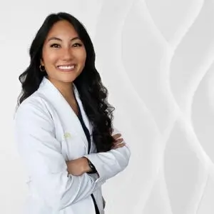 Laura Nguyen PA portrait skin cancer specialist dermatology treatment with doctor fakouri in texas