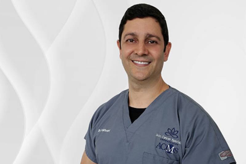 portrait of doctor skin cancer specialist dermatology treatment with doctor fakouri in texas